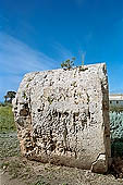 Selinunte the temple hill. Temple ruins crushed to the ground, like a fantastic work of art 